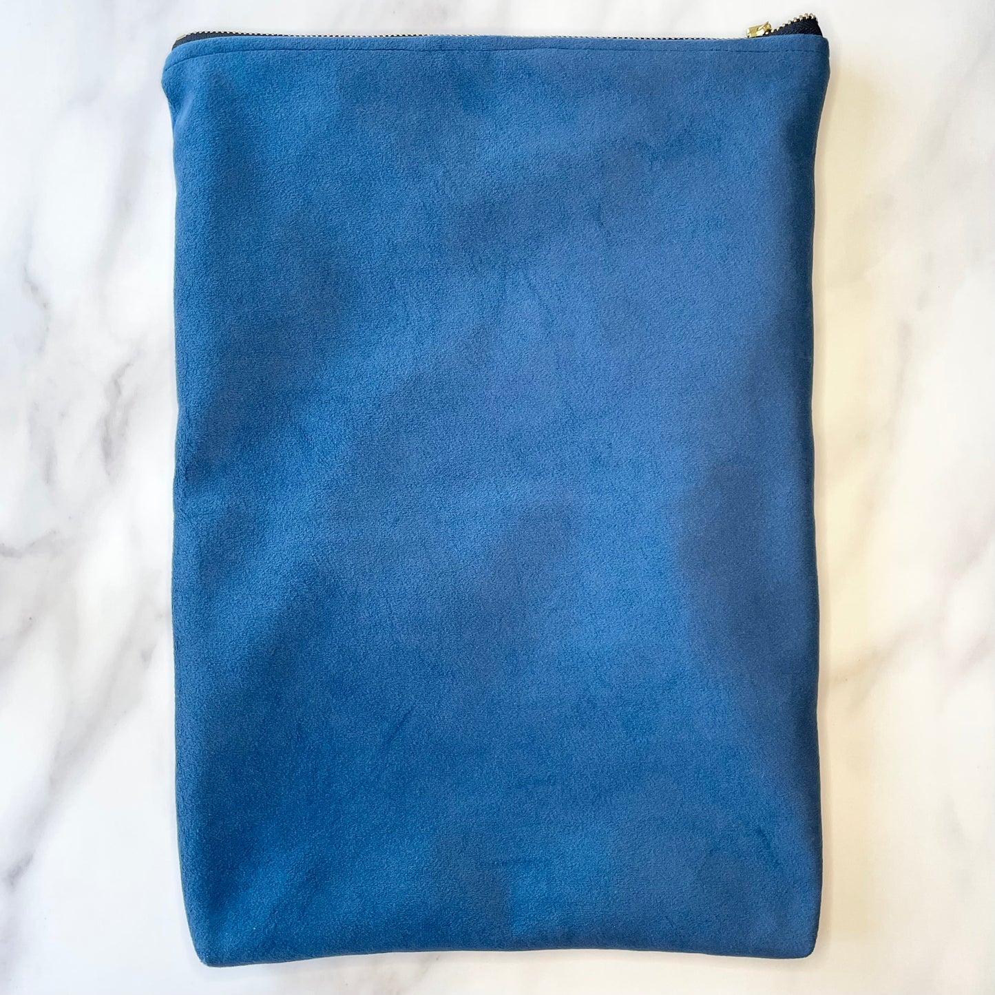 Foldover Clutch: Blue Suede / Blue Velvet