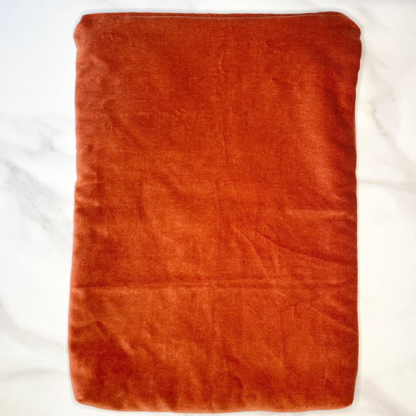 Foldover Clutch: Rust Suede / Rust Velvet
